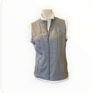 Christopher & Banks Sherpa Lined Vest - Sz M - Zip Front (468-1)